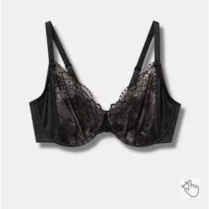 Torrid 42H NWT full coverage unlined Lace Underwire Bra - Black